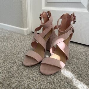 JustFab Pink Chunky Heels